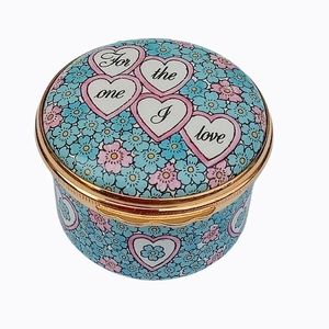 Halcyon Days For The One I Love Enamel Trinket Box